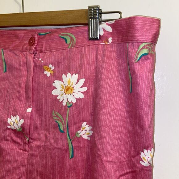 Alfred Dunner Capri Pants Pink Floral Baggy Plus Size 18 Plus - Picture 4 of 9